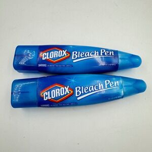 Clorox Bleach Pen Gel Laundry 2oz Blue Dual Tipped Stain Remover 2 Pack